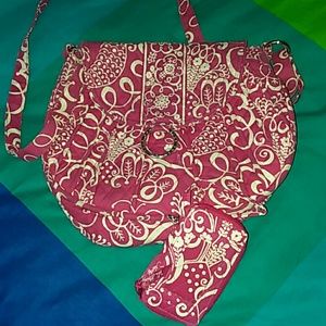 Vera Bradley bag and wristlet